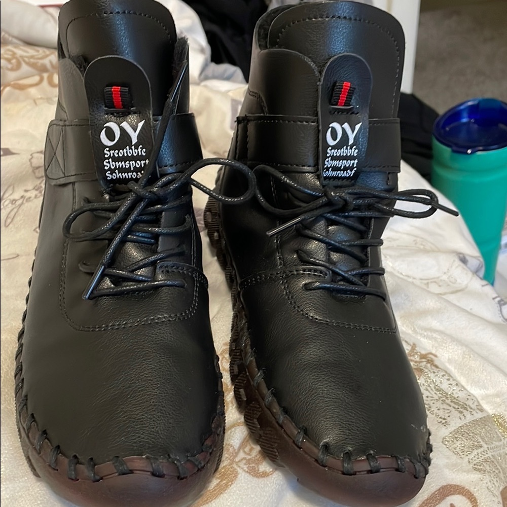 Black Leather Men's Shoes